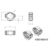 1 pulgada anillas para visor [25,4mm] | base corta Picatinny QD 