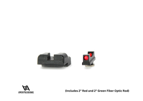 Glock Slimline [G42, G43, G43X, G48] low sport sights with fiber optics