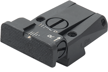 Tanfoglio Limited, EAA Witness, IWI Jericho, Springfield P9 mira trasera completamente ajustable [cola de milano antigua 9.5 mm] | ranurado 